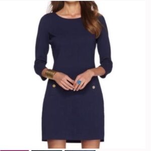 Lilly Pulitzer Charlene Shift Dress Navy Blue